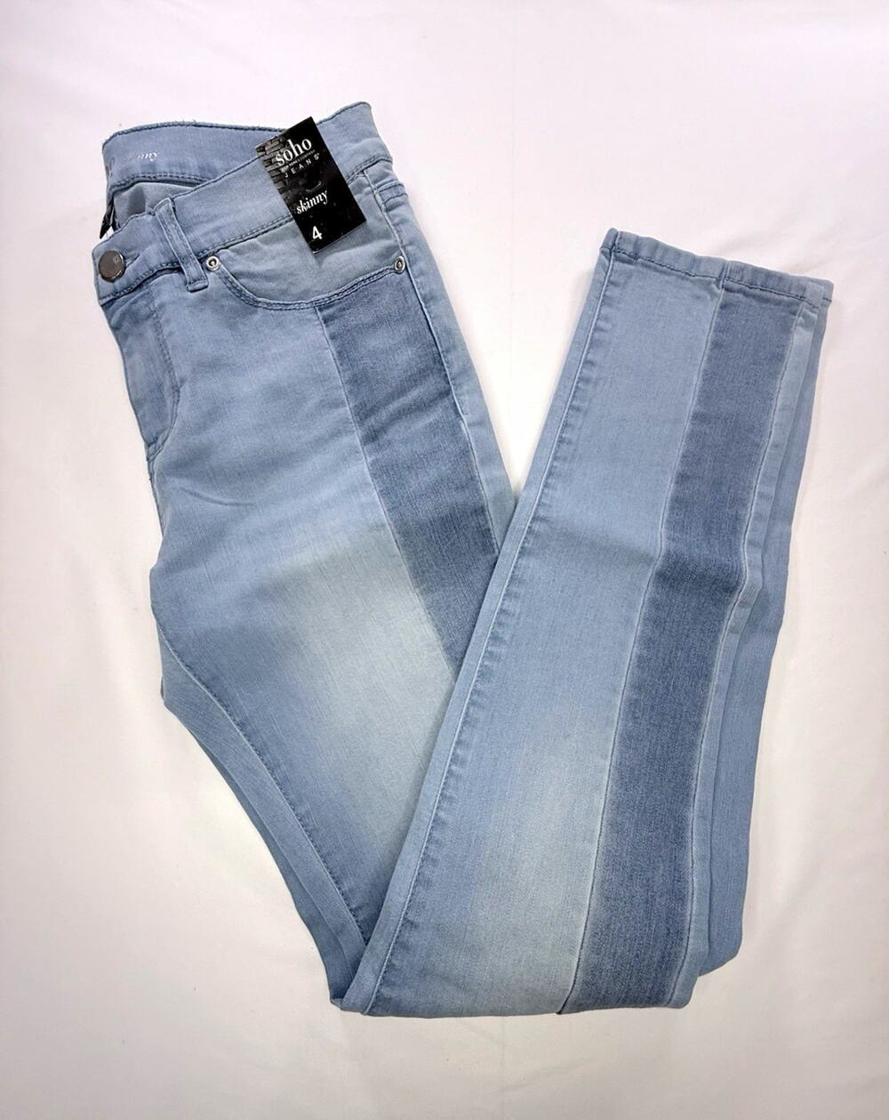 Soho New York & Company Skinny Slim Jeans Size 4 Light Wash Blue Mid Rise